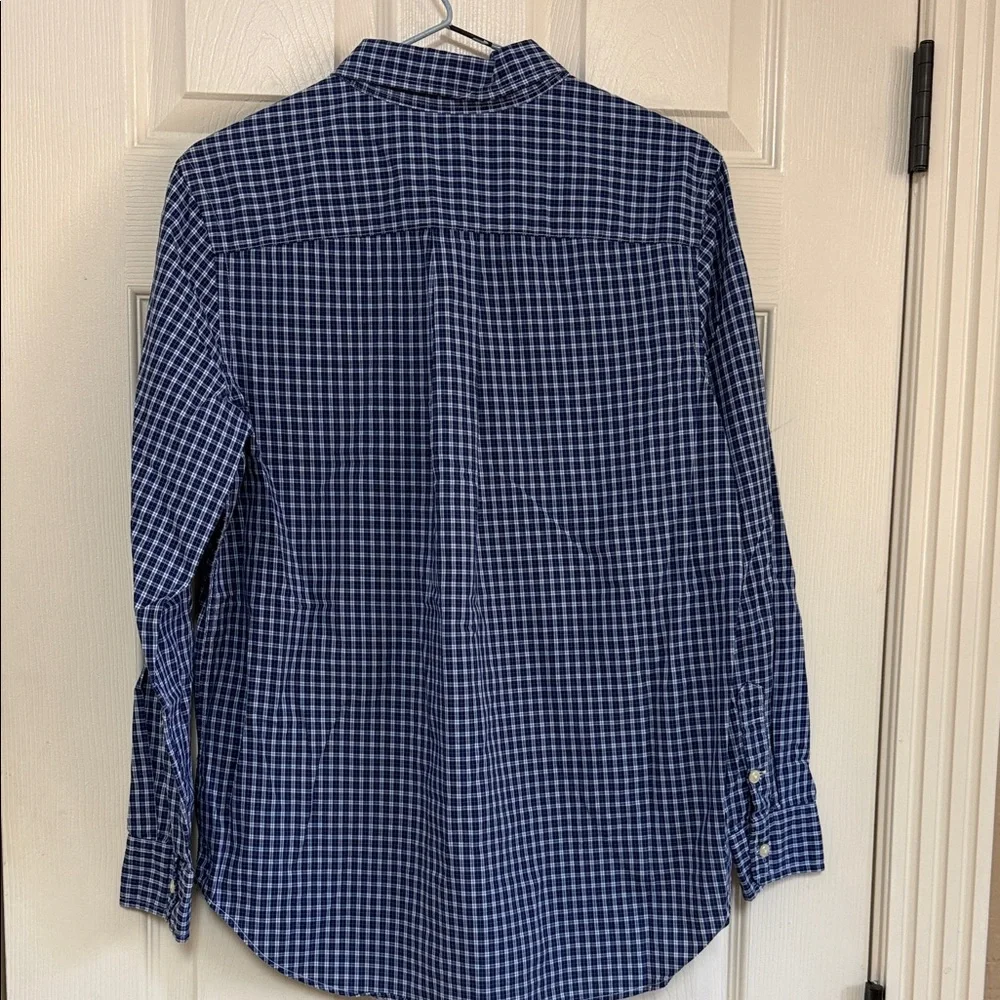Ralph Lauren Navy Checkered Button Down Shirt